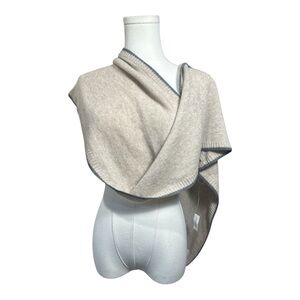 Banana Republic Cream Wrap with Gray Trim